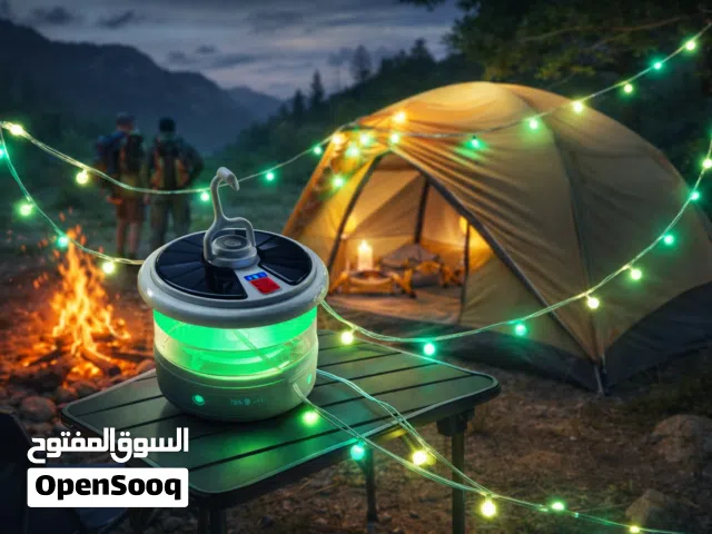 مصباح ونشره ملونة تعمل على الطاقة الشمسية