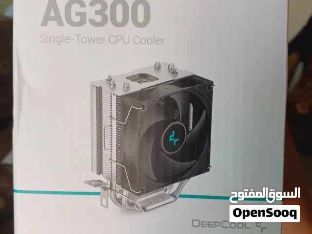 مبرد DEEPCOOL AG300 الهوائي جديد بسعر 25.د، بقدرة تشتيت حرارية تصل إلى 150W، يأتي مع كامل الملحقات.