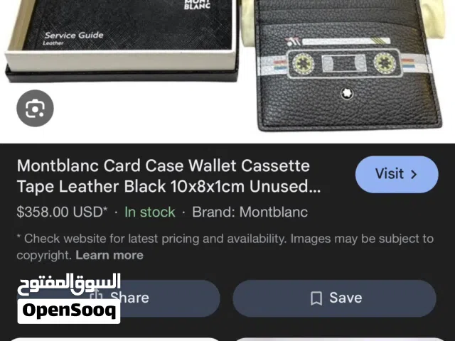 للبيع كارد هولدر مونت بلانك لمتد ادشن Montblanc Card Case Wallet Cassette Tape Leather Black