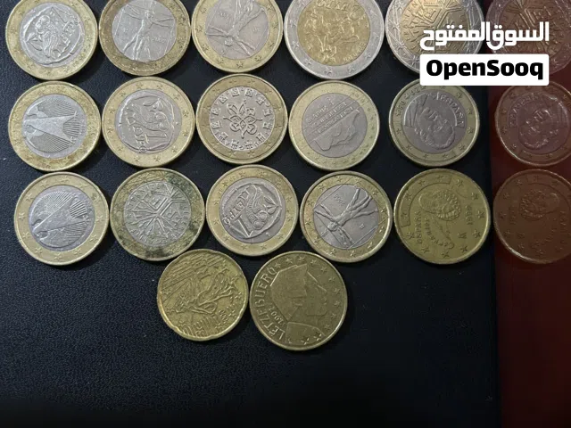 عدد 17 coins فئة يورو بتواريخ مختلفه قيمتهم 17.20 يورو