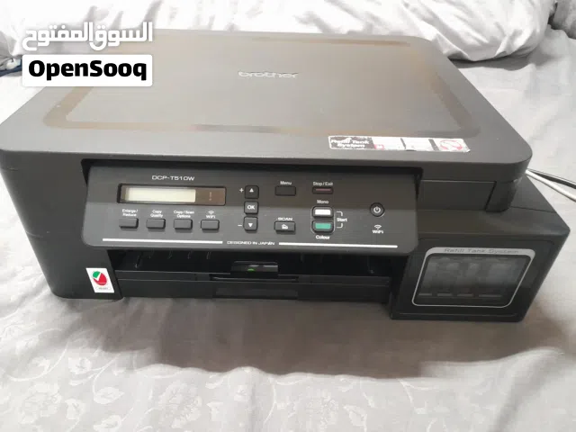 طابعة براذر موديل T510 مستعمل بحالة ممتازة تطبع 5000 ورقة ملون 6000 ورقة اسود وابيض