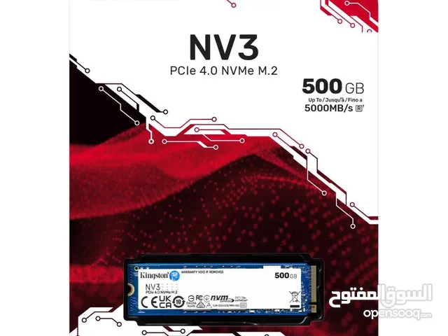 500GB KINGSTON NV3 M.2 NVME 3D NAND 75X SPEED DESKTOP - LAPTOP GAMING SSD