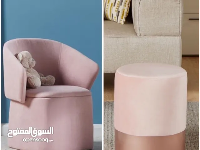 2 type ottoman in baby pink colour