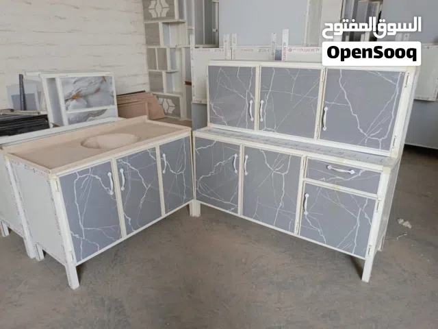 كاونتر المنيوم قياس متر ونص مع سنك متر وعشرين  سم مرمر متوفر توصيل بغداد ومحافظات