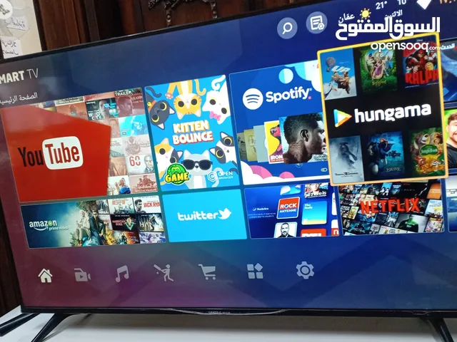 شاشة 55 بوصة سمارت أحدث اصدار مع طاولة هدية جديدة بسعر حرق