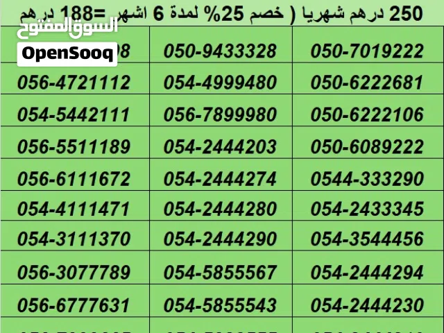 أرقام مميزه ومرتبه وعليها خدمه Vip numbers Etisalat