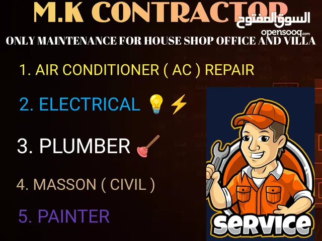 AC , plumbing , painting , electrician maintenance