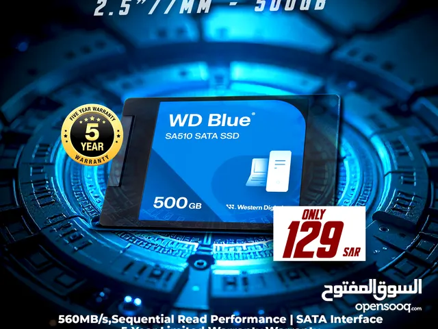 WD Blue SATA SSD 500GB (5 Year Warranty) - Just 129 SAR Jus
