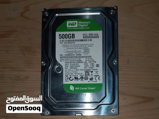 هارد ويسترن ديجيتال 500g الاخضر ( health 100% ) استعمال خفيف