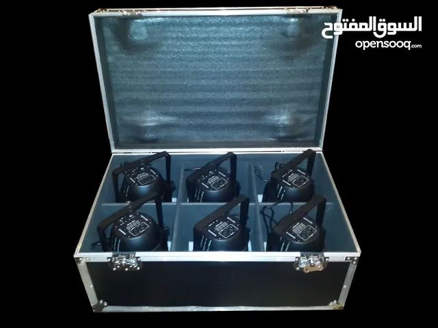 Set Of Six 3in1 (RGB) PAR CAN LED Light 54 Lens (486 Watts) + Flight Case