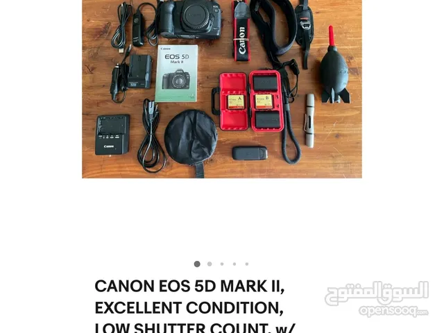كاميرا كانون 5d mark2 مع توابعها  عرطططة