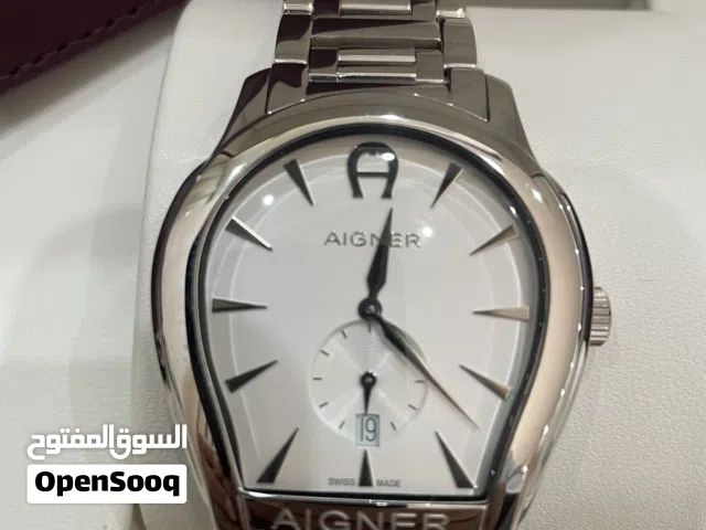ساعة آغنر (AIGNER) رجالية أصلية - تصميم "حدوة الحصان" الأيقوني - بحالة الوكالة