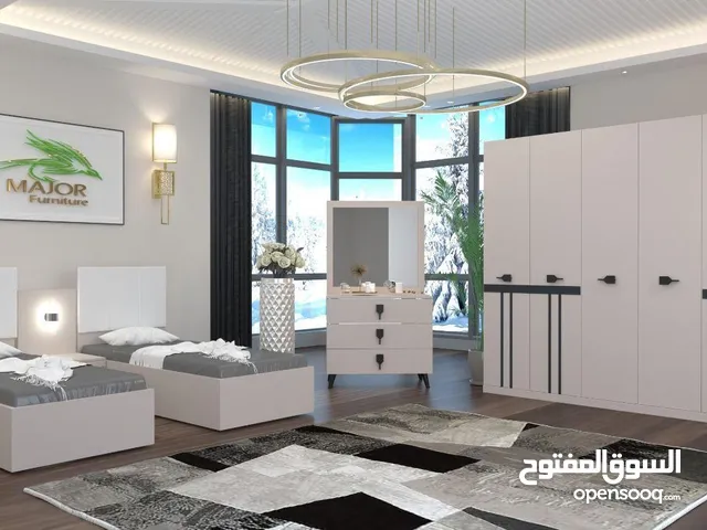 غرف نوم تركي 5 قطع شبابيه كنتور 6 ابواب طول الكنتور مترين و 20سم السعر 600 الف