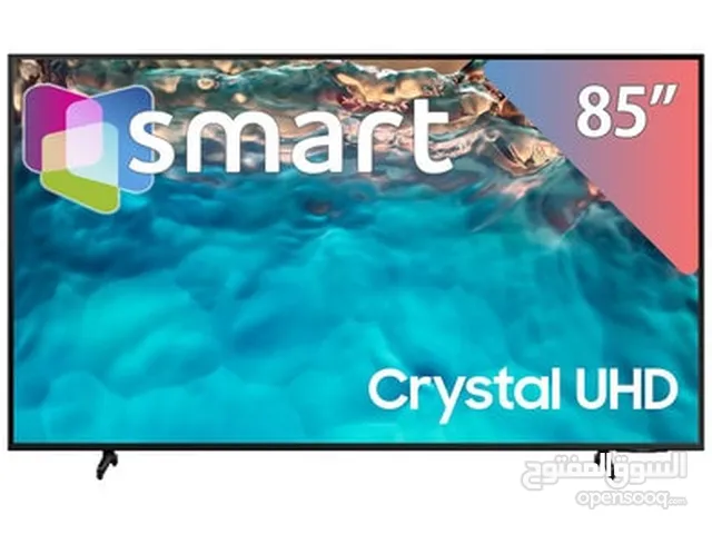 samsung   tv تلفزيون ذكي Crystal UHD طراز BU8000 حجم 85بوصة  سامسونج ( يوجد خط وهمي على اليمين)