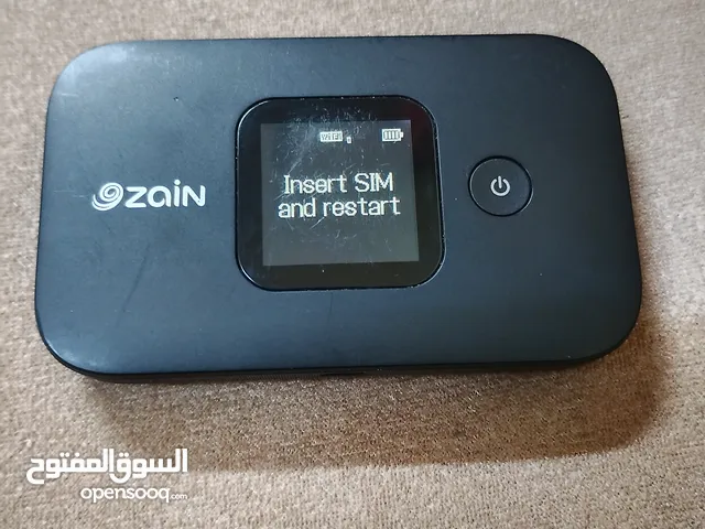 راوتر متنقل بطاريات ممتازة جدآ ماي فاي (زين) zain راوتر متنقل لون اسود مع شاشة لغة عربي