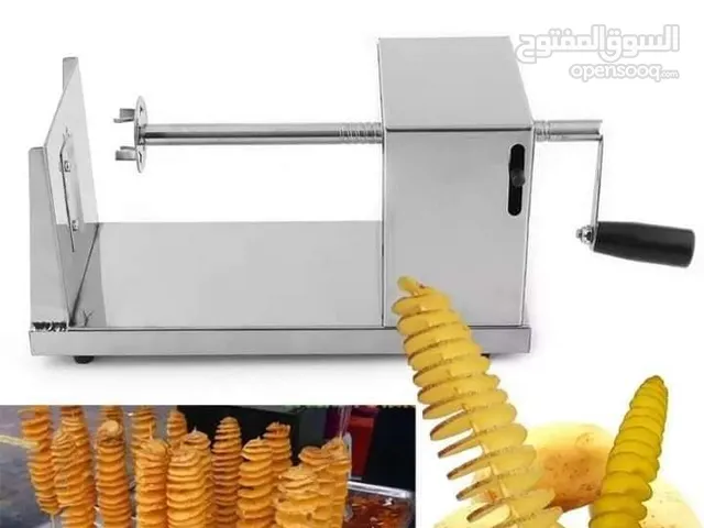 ماكينة البطاطس الحلزونية من الستانلس ستيل لأصحاب المحلات