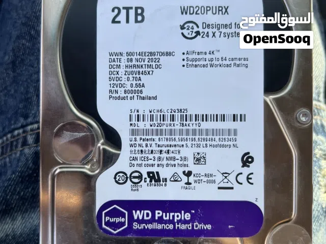 هاردسك 2 تيرا Wd اصلي وبضمان سعر حرق