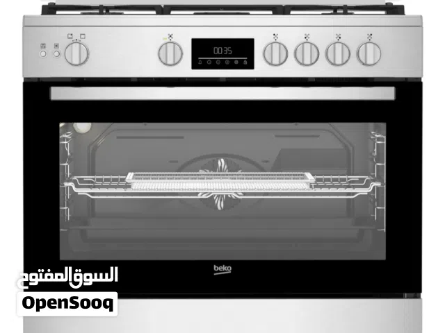 عرض ناااار على فرن بيكو 90 سم ستيل فل سيفتي كامل مع مروحه