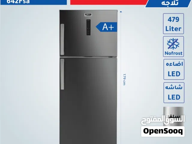 ثلاجة ناشونال الكتريك الحافظ 479 لتر حجم صافي نوفرست تبريد هوائي توفير طاقة اضاءة LED شاشة ديجتال
