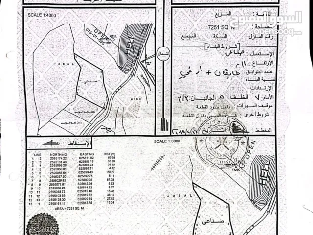 ارض صناعيه للبيع في مسفاة بوشر (طويات)