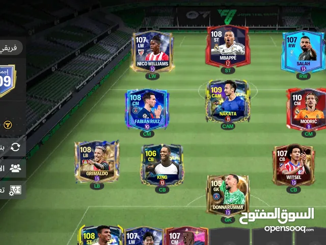 بيع حساب اف سي موبيل أوفر 109 200ج fc mobile fifa