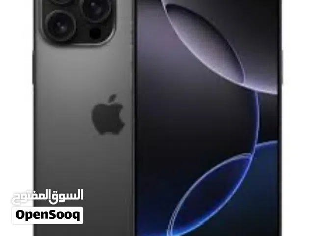 أيفون 16 برو ماكس مستعمل بحالة ممتازة بسعة ضمان وكيل عمان 256 جيجابايت باللون الأسود مع الكرتونة
