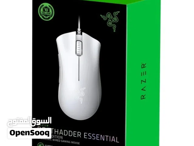 ماوس ريزر سلكي اصلي RAZER DEATHADDER ESSENTIAL WHITE EDITION USB WIRED MOUSE 6400 DPI