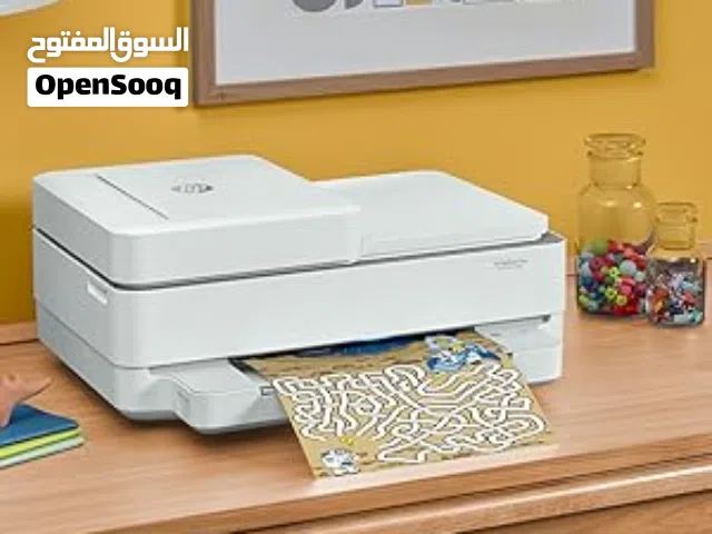 طابعة ديسك ( طباعة + تصوير نسخ + ماسح ضوئي) جيت بلس انك ادفانتج 6475 الكل في واحد من إتش بي أبيض