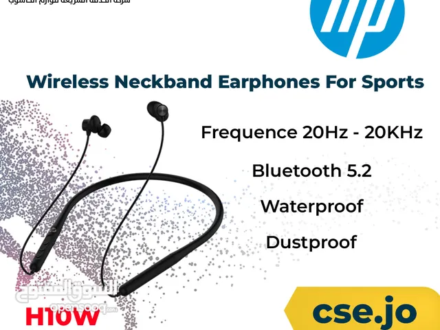 HP H10W Wireless Waterproof Neckband Earphones For Sports سماعة لاسلكية مقاومة للماء