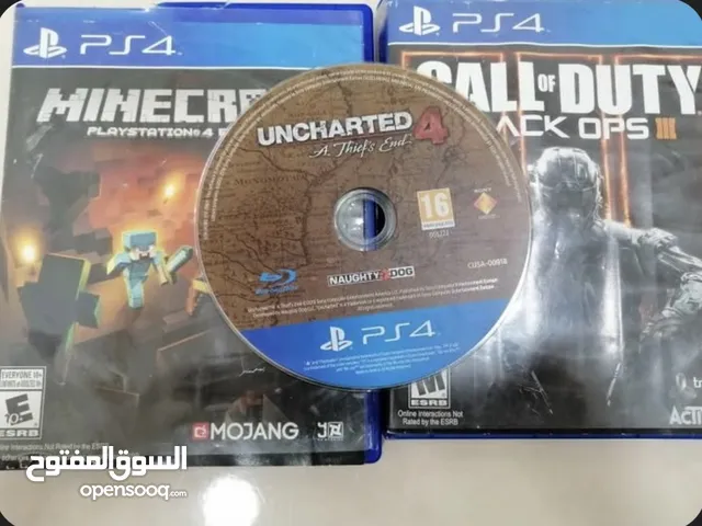 اشرطه سوني 4 للبيع بلاك اوبس 3 - ماين كرافت - انشارتيد 4