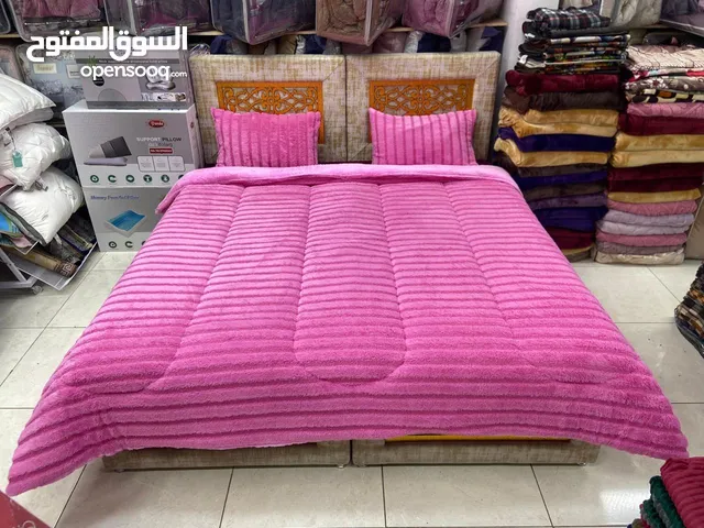 وصلنا جديد جديد لحاف مجوز موهير مشفر الجديد لحاف مجوز 3 قطع مبطن فرو الارنب لحاف اشي