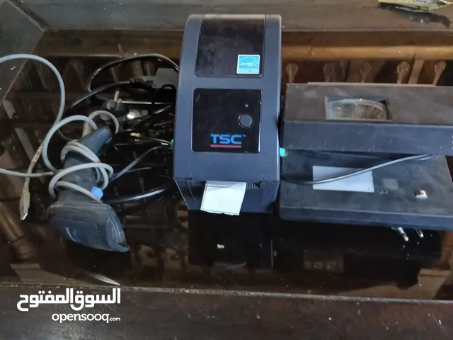 طابعة باركود TSC صناعة تايوان الاصليه  +قارئة باركود  +كاشف أموال