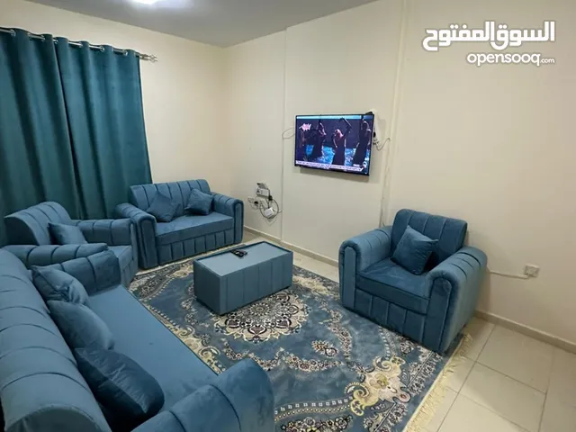 #غرفه وصالة لايجار الشهري المفروش في عجمان منطقه الراشديه #(ابراهيم)