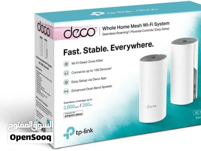 راوتر تي بي لنك ديكو E4    AC1200  (سيت قطعتين) TP-Link Deco E4 AC1200 2-Pack Whole Home Mesh Wi-Fi
