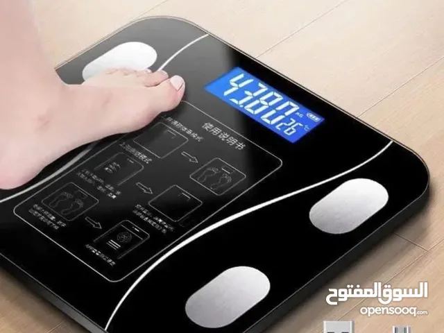 ميزان شخصي ذكي بلوتوث لقياس الوزن، الدهون، العضلات، العظام، المياه بالجسم.