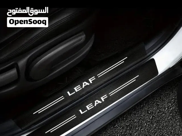 لاصقات كاربون فايبر بشعار LEAF لسيارة نيسان ليف