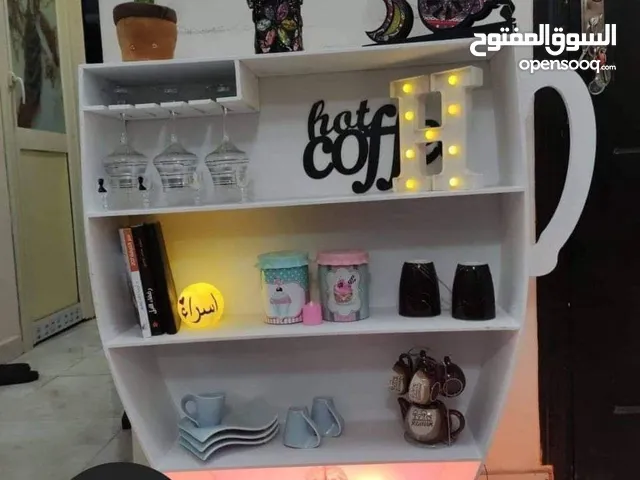 كوفي كورنر عليه كلمة كوفي أو سادة طول متر عرض 80 عمق 15 خشب mdfاسبانى