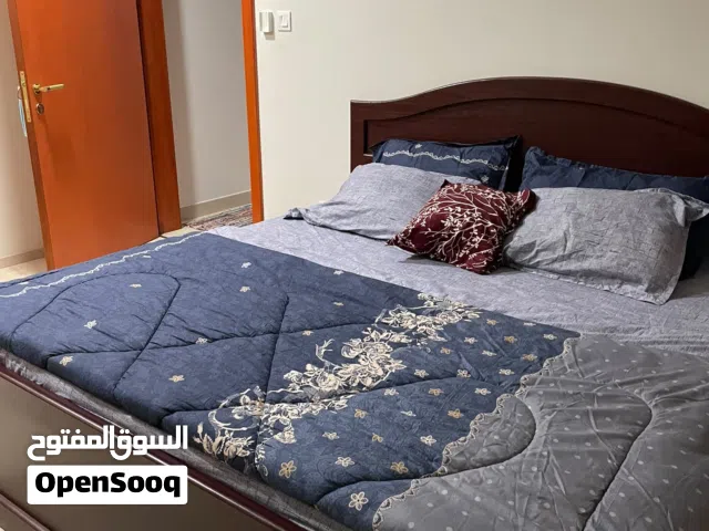 Queen-size bed, barely used(Price negotiable) with bed set 3 drawer side cupboard