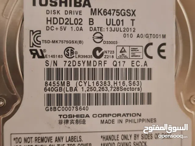 هاردسك لابتوب hdd 640g