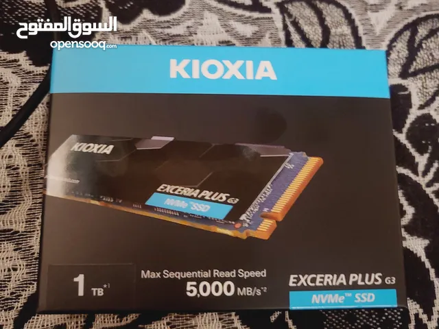 هارديسك 1TBمن شركة KIOXIA جديد مقرطس بكرتونه لم يفتح او يستعمل من قبل، هارد سريع جداً سرعتة 5000M/s