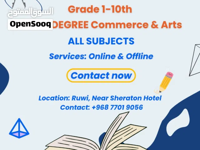 Tuition for all subjects