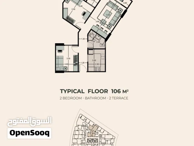 12000 m2 3 Bedrooms Apartments for Sale in Cairo Maadi