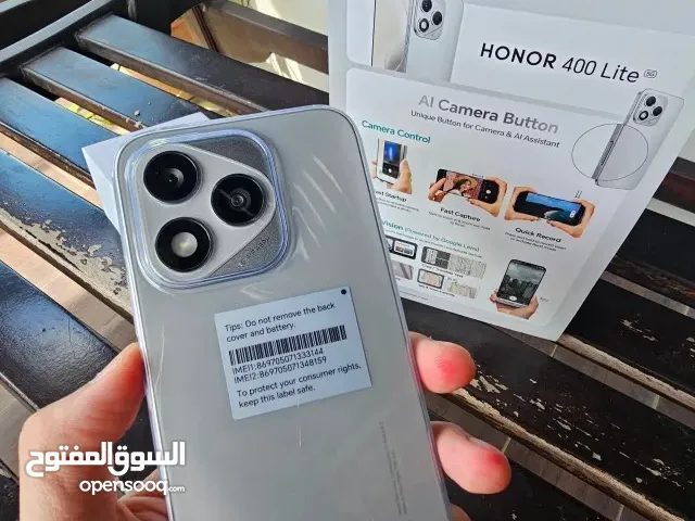 جهاز هونور 400 لايت 5G الذاكرة 256 جيبي جديد مع ضمان سنه الوكيل