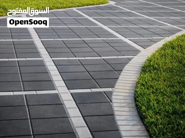 بازلت انترلوك حجر طبيعي 10x10