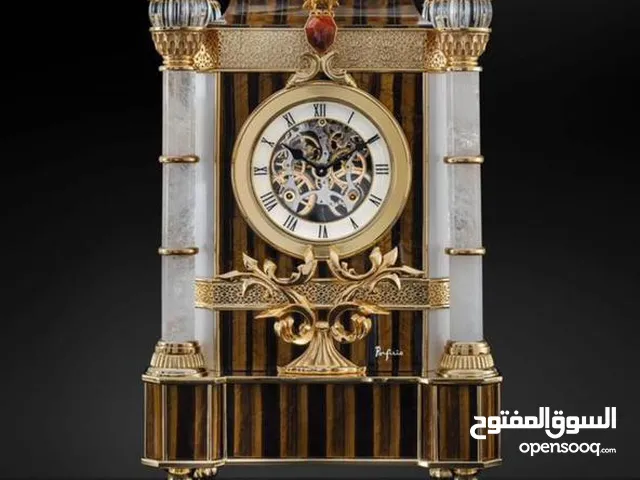 Porfirio Tiger Eye Pilgrim Falcon Clock   “ساعة حجر النمر بيلغريم فالكون من بورفيريو”