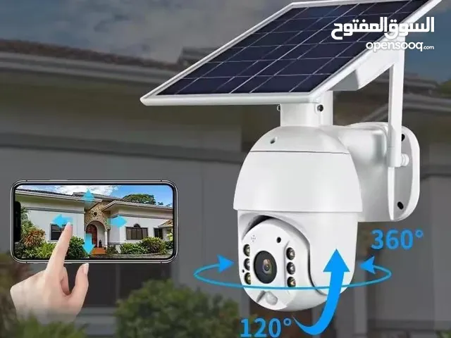 كاميرا طاقة شمسيه مدمجه ببطارية قابله لاعادة الشحن تدعم شريحة 4G للمراقبة عن بعد .