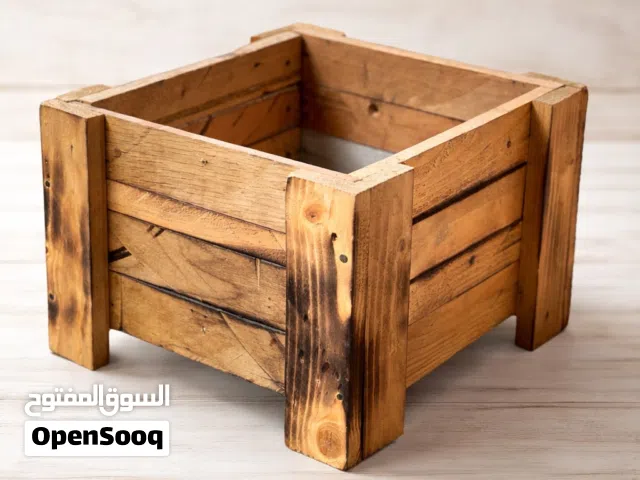 صندوق خشب ريفي - صناعة يدوية 100%