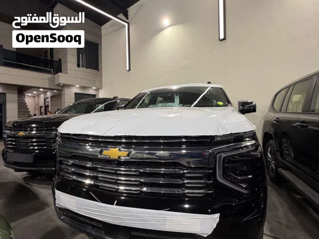 سعر ناري  شيفروليه تاهو فئة بريمير  موديل 2025  عداد المسافة زيرو  السيارة وكالة المنصور  فل مواصفات