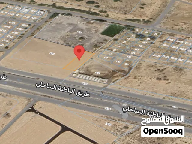 للبيع أرض ممتازه الرميس اول خط من شارع الباطنه الساحلي فرصه ممتازه مع هاله