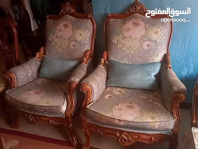 طقم كنب خشب زان مع سفرة ومراي كبيره بسعر حرق